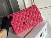 Chanel Flap Bag Light Rose Red Caviar Size 15.5 x 25.5 x 6.5 cm - 3
