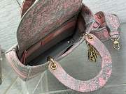 Dior Lady Pink/Grey Medium D-Lite Bag Size 24 cm - 6