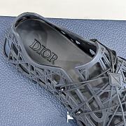 Dior Warp Sandal Anthracite Cosmo Rubber With Warped Cannage Motif 02 - 3