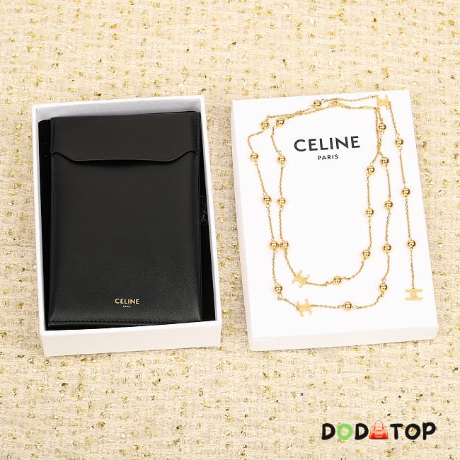 Celine Arc de Triomphe Gold Beads Long Chain - 1