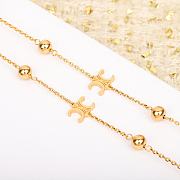 Celine Arc de Triomphe Gold Beads Long Chain - 3