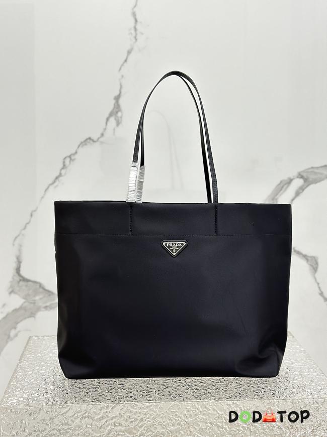 Prada Nylon Tote Bag Black 1BG107 Size 40 x 34 x 16 cm - 1