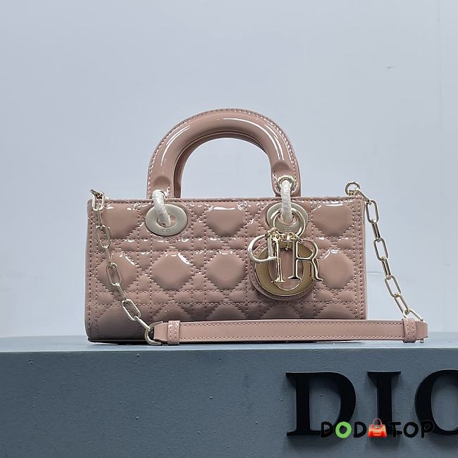 Dior D-Joy Bag Patent Leather Pink Size 22.5 × 12 × 5.5 cm - 1