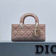 Dior D-Joy Bag Patent Leather Pink Size 22.5 × 12 × 5.5 cm - 3