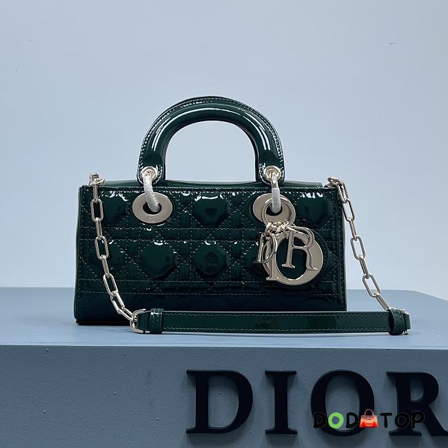 Dior D-Joy Bag Patent Leather Green Size 22.5 × 12 × 5.5 cm - 1