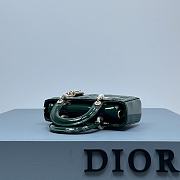 Dior D-Joy Bag Patent Leather Green Size 22.5 × 12 × 5.5 cm - 5