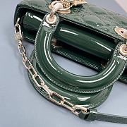 Dior D-Joy Bag Patent Leather Green Size 22.5 × 12 × 5.5 cm - 3