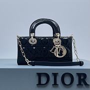 Dior D-Joy Bag Patent Leather Black Size 22.5 × 12 × 5.5 cm - 1