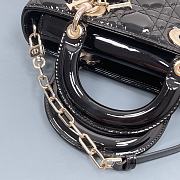 Dior D-Joy Bag Patent Leather Black Size 22.5 × 12 × 5.5 cm - 2