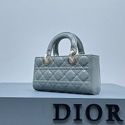 Dior D-Joy Bag Patent Leather Blue Size 22.5 × 12 × 5.5 cm - 6