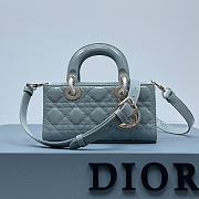 Dior D-Joy Bag Patent Leather Blue Size 22.5 × 12 × 5.5 cm - 2