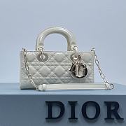 Dior D-Joy Bag Patent Leather White Size 22.5 × 12 × 5.5 cm - 1