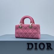 Dior D-Joy Bag Denim Pink Size 22.5 × 12 × 5.5 cm - 5