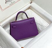 Hermes Kelly Purple Size 19 cm - 6