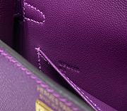 Hermes Kelly Purple Size 19 cm - 4