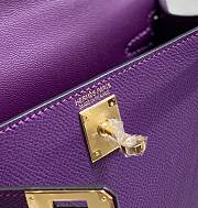 Hermes Kelly Purple Size 19 cm - 2