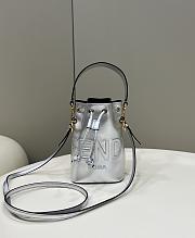 Fendi Mon Tresor Mini Bucket Bag Silver Size 18 × 12 × 10 cm - 1