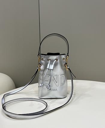 Fendi Mon Tresor Mini Bucket Bag Silver Size 18 × 12 × 10 cm