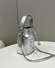 Fendi Mon Tresor Mini Bucket Bag Silver Size 18 × 12 × 10 cm - 4