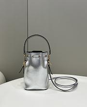Fendi Mon Tresor Mini Bucket Bag Silver Size 18 × 12 × 10 cm - 2