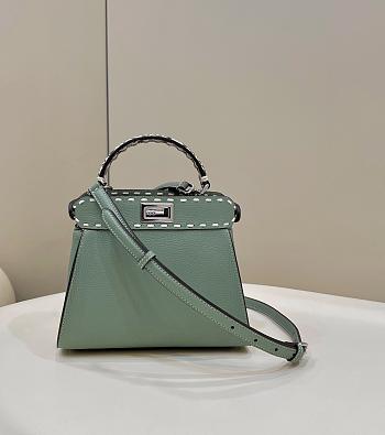 Fendi Peekaboo Olive Green Bag Size 23 x 7 x 20 cm