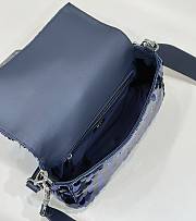 Fendi Baguette Sequins Blue Bag Size 27 x 7 x 13 cm - 2