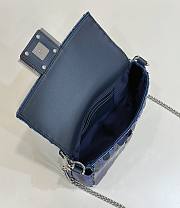 Fendi Baguette Sequins Blue Mini Bag Size 19 x 5 x 11 cm - 2