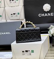 Chanel Kelly Clutch Handle Bag Black Size 18 x 10 x 4.5 cm - 4