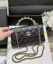 Chanel Kelly Clutch Handle Bag Black Size 18 x 10 x 4.5 cm - 3