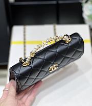Chanel Kelly Clutch Handle Bag Black Size 18 x 10 x 4.5 cm - 2