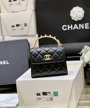 Chanel Kelly Clutch Handle Bag Black Size 12 x 15 x 6 cm - 6