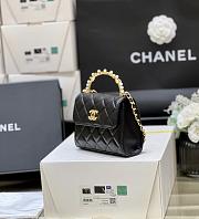 Chanel Kelly Clutch Handle Bag Black Size 12 x 15 x 6 cm - 4