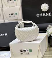 Chanel Half Moon Handle White Bag Size 17.5 x 16 x 5 cm - 5