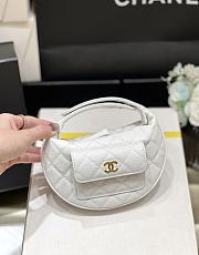 Chanel Half Moon Handle White Bag Size 17.5 x 16 x 5 cm - 2