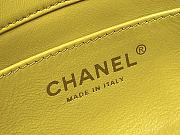 Chanel Wooden Chain Mini Flap Bag Yellow Size 11 x 18 x 7 cm  - 6
