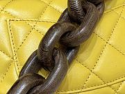 Chanel Wooden Chain Mini Flap Bag Yellow Size 11 x 18 x 7 cm  - 5