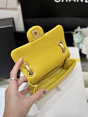 Chanel Wooden Chain Mini Flap Bag Yellow Size 11 x 18 x 7 cm  - 4