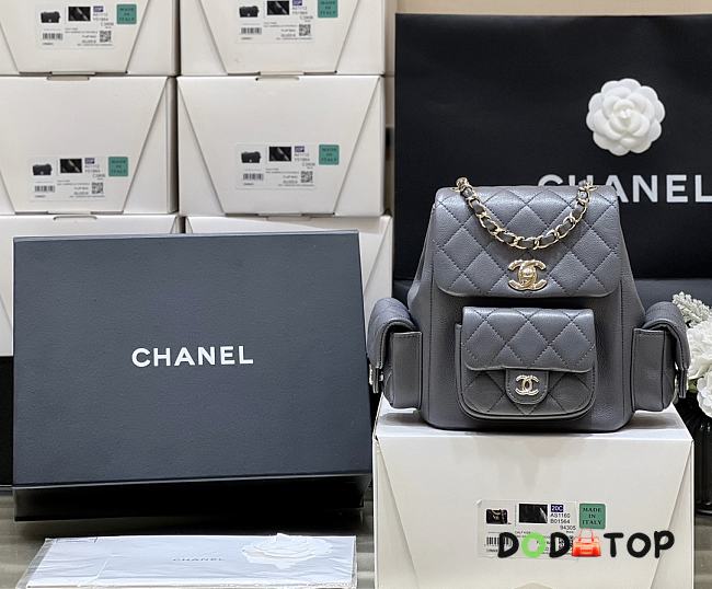 Chanel Backpack Grey AS4399 Size 19.5 x 18 x 10 cm - 1