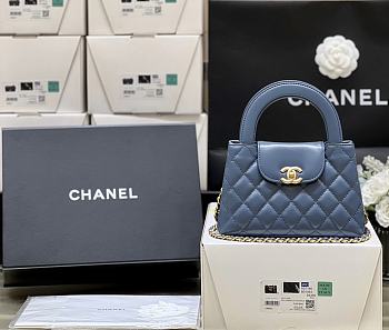 Chanel Kelly Mini Blue Bag Size 13 x 19 x 7 cm