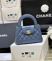Chanel Kelly Mini Blue Bag Size 13 x 19 x 7 cm - 5