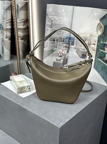 Loewe Hammock Hobo Mini Leather Bag Green Size 28 x 17 x 9.5 cm