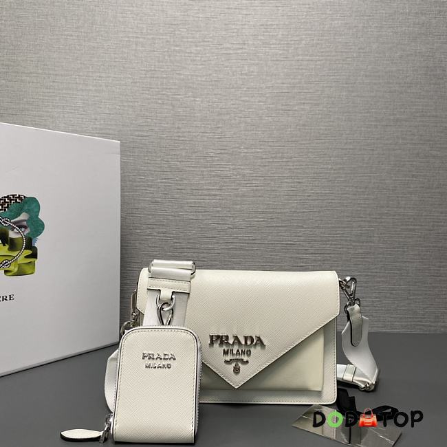 Prada Mini Branded Envelope Bag White Size 20 x 12 x 4 cm - 1
