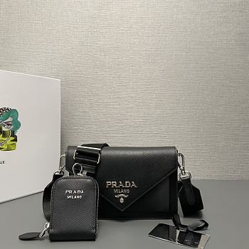 Prada Mini Branded Envelope Bag Black Size 20 x 12 x 4 cm