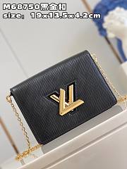 Louis Vuitton Twist Belt Chain Wallet Black Size 19 x 13.5 x 4.2 cm  - 5