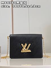 Louis Vuitton Twist Belt Chain Wallet Black Size 19 x 13.5 x 4.2 cm  - 2