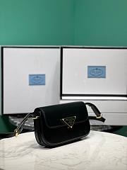 Prada Triangle Flap Leather Shoulder Black Bag Size 20.5 x 10.5 x 4 cm - 2