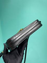 Prada Triangle Flap Leather Shoulder Black Bag Size 20.5 x 10.5 x 4 cm - 4