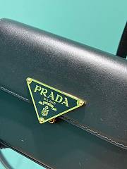 Prada Triangle Flap Leather Shoulder Black Bag Size 20.5 x 10.5 x 4 cm - 6