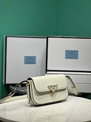 Prada Triangle Flap Leather Shoulder White Bag Size 20.5 x 10.5 x 4 cm - 4