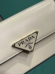 Prada Triangle Flap Leather Shoulder White Bag Size 20.5 x 10.5 x 4 cm - 2